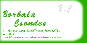 borbala csondes business card